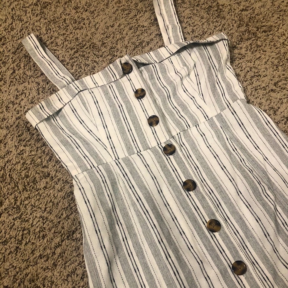 Black and white mini dress